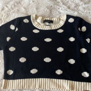 Crop forever 21 polka dot sweater in Medium